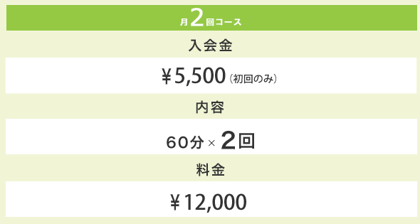 上級者コース料金